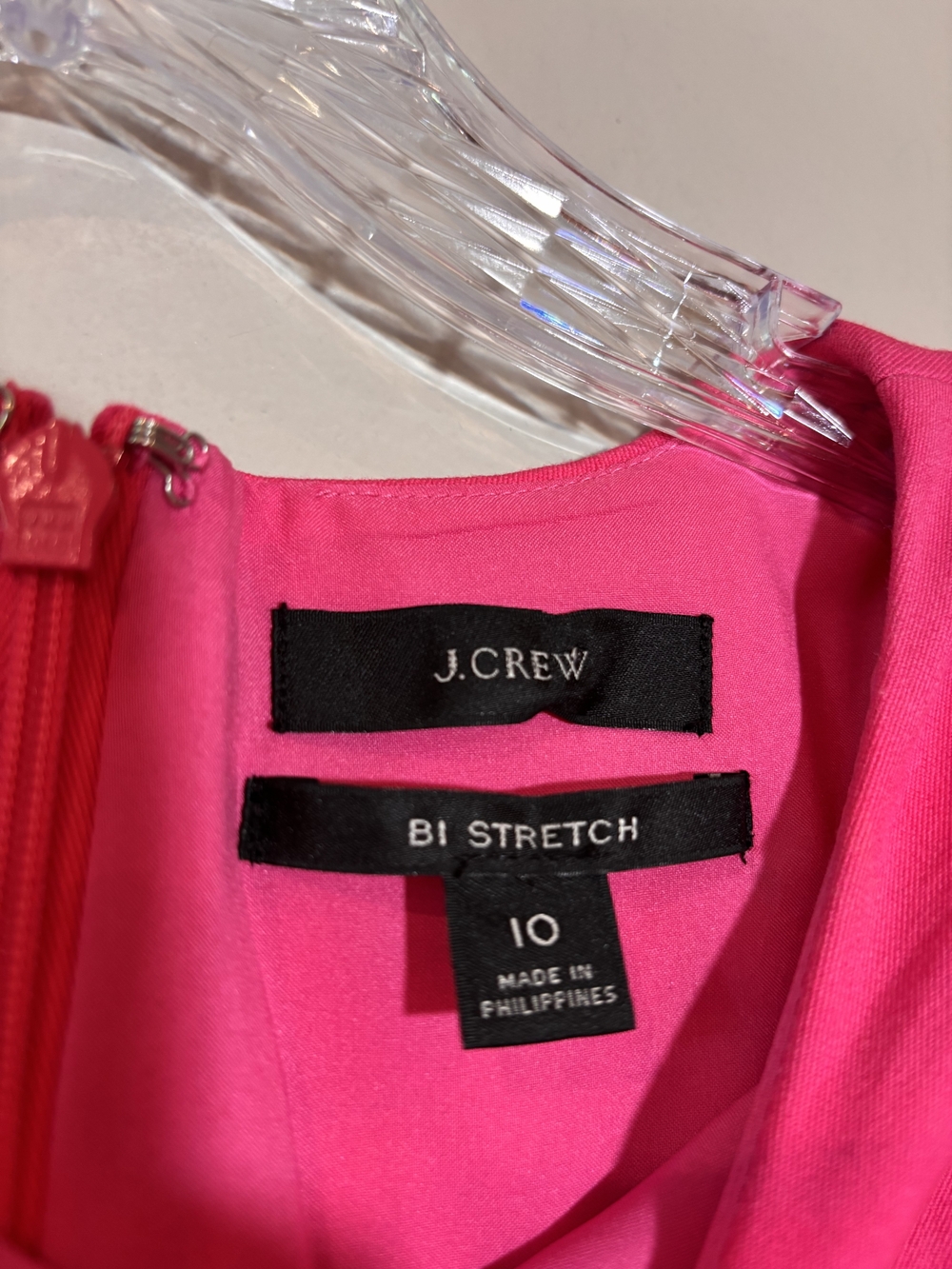 J.Crew Size 10 Sleeveless Going-Places Dress in Bi-Stretch Cotton Soft Fushcia - Picture 4 of 7
